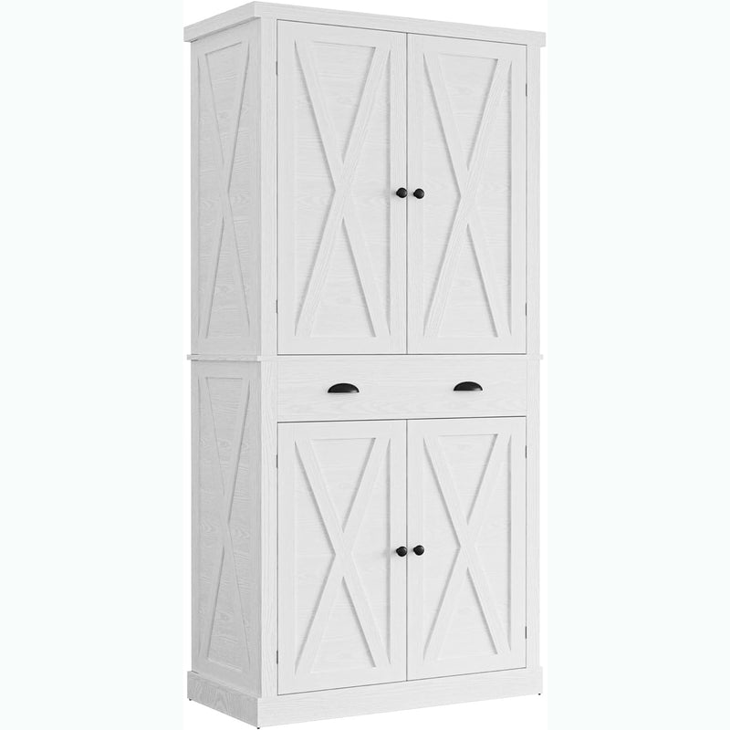 Kitchen Pantry Storage Cabinet with Drawers, Cupboards with Doors and Shelves