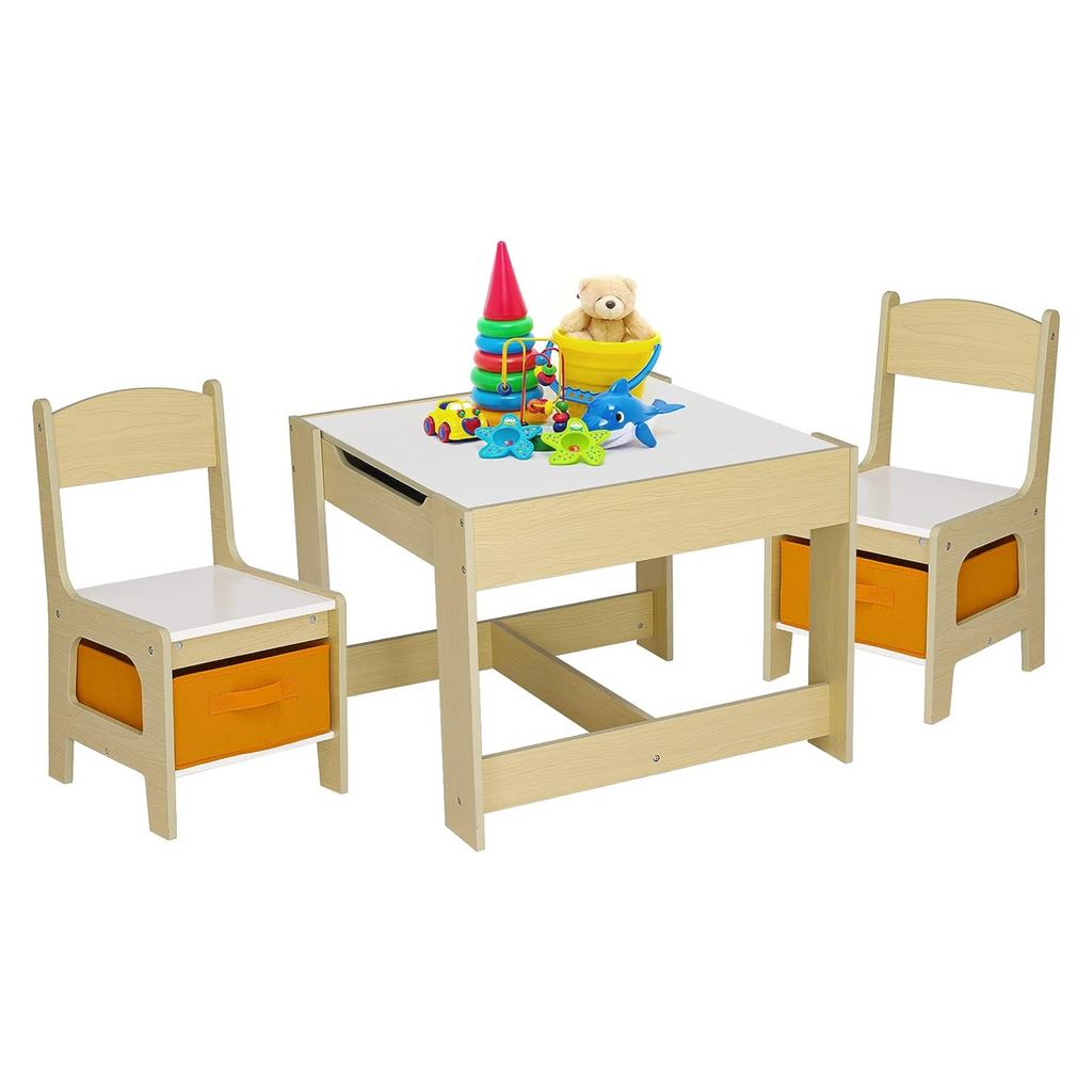 Kids activity table and chair. authentic Table can be with a whiteboard or a blackboard top. Gift for kids. Foldable and lightweight.