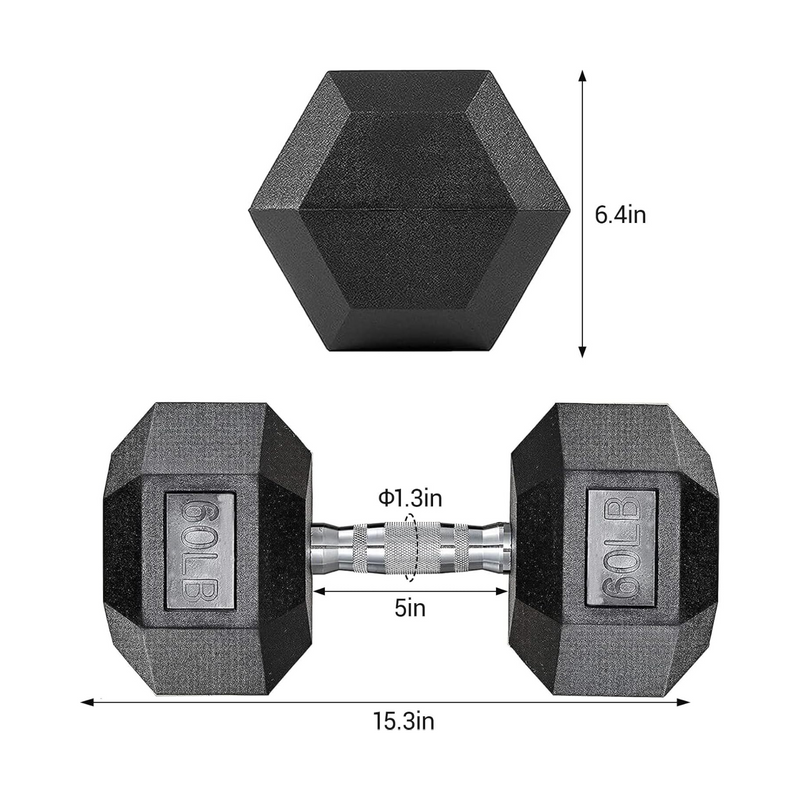 Dumbbells Rubber Coated Iron Black Dumbbell Dumbbell Set