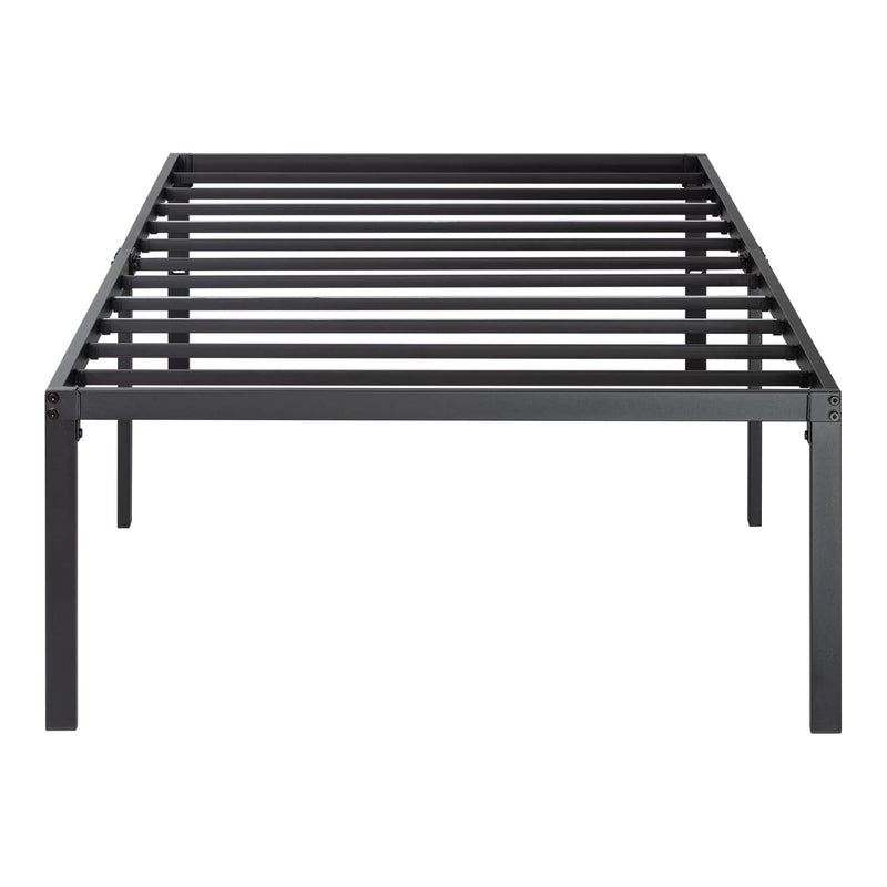 Twin Size Heavy Duty Metal Platform Bed Frame with Extra Large Underbed Storage, No Springs Required