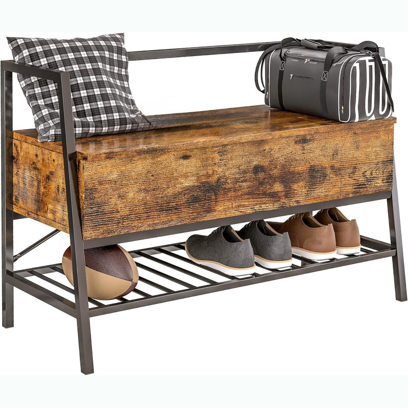 Entryway Bench Shoe Bench With Shoe Rack and Storage Box for Entryway, Bedroom, Hallway