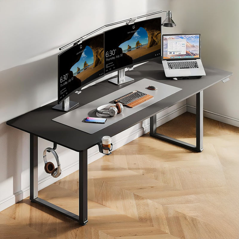 Standing Desk, Adjustable Standing Desk with 4 Legs, Rectangular Desk with 2 Dual Motors and Memory Controller,  63 x 29.5 Inch