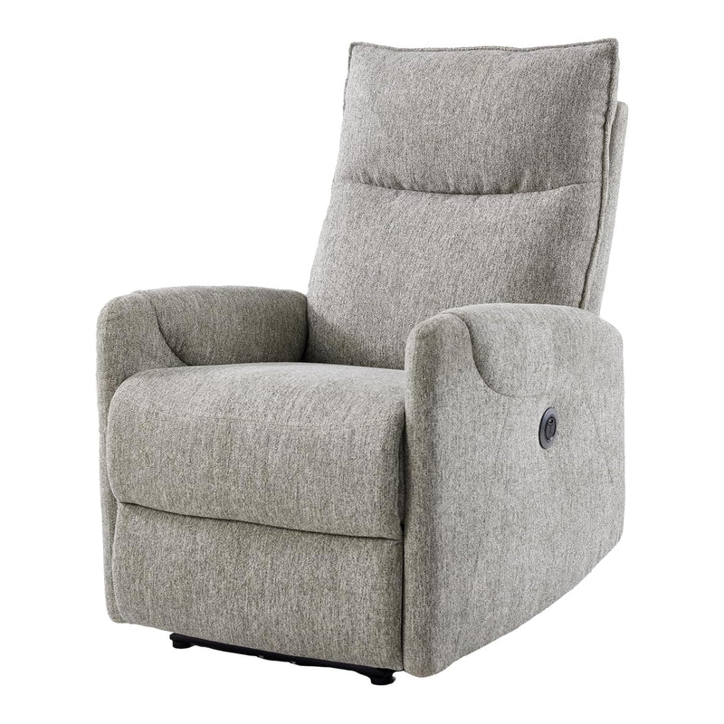 Electric Reclining Chair Linen Fabric Power Reclining Sofa with USB Port, High Back