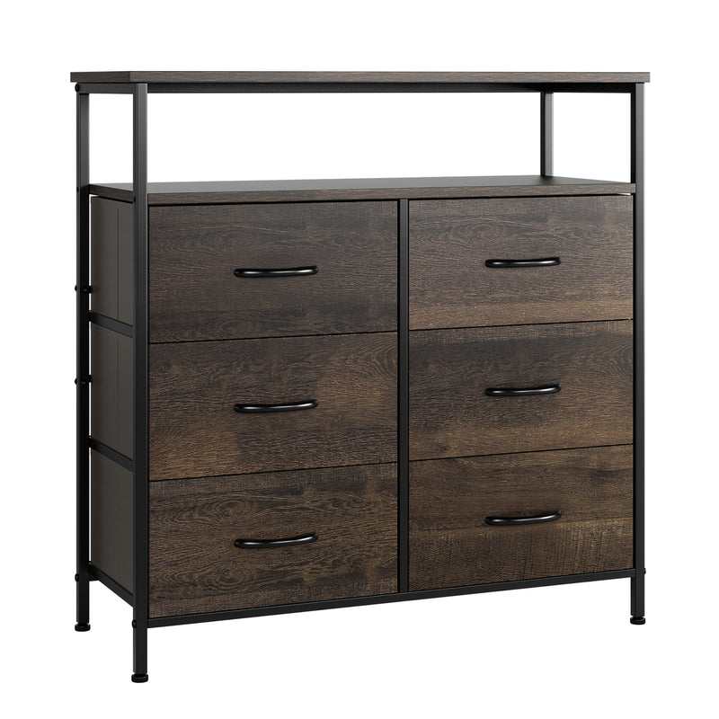 Cloth Chest with 6 Drawers, Bedroom Chest of Drawers, Storage Cabinet