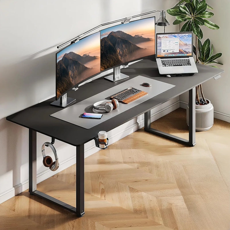 Standing Desk adjustable height 55x27.5 inch Sit-To-Stand table with 2 Dual Motors and Memory Controller, Adjustable Height 28-46 inches