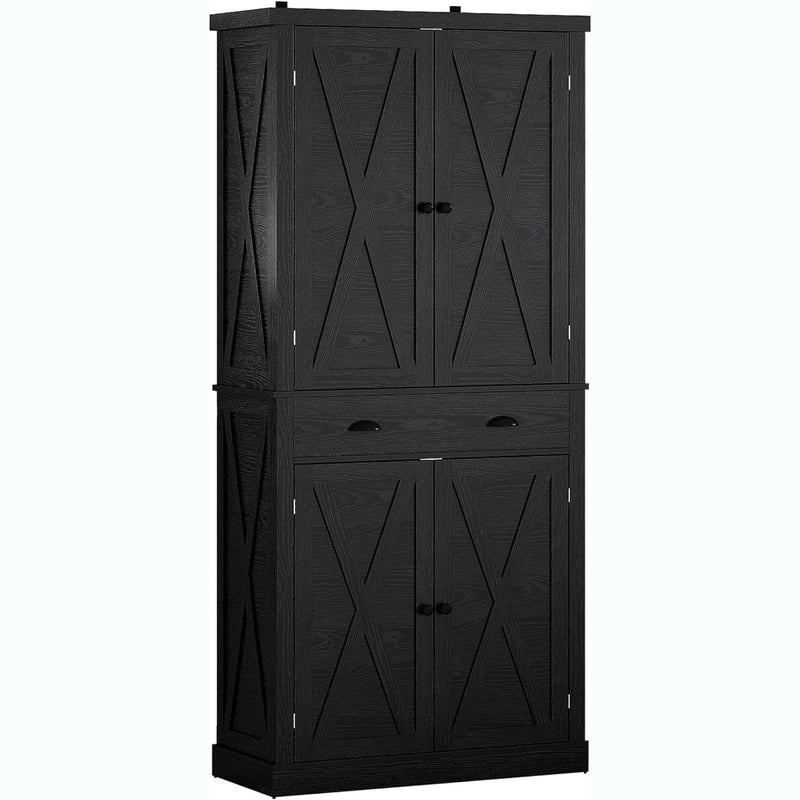 Kitchen Pantry Storage Cabinet with Drawers, Cupboards with Doors and Shelves