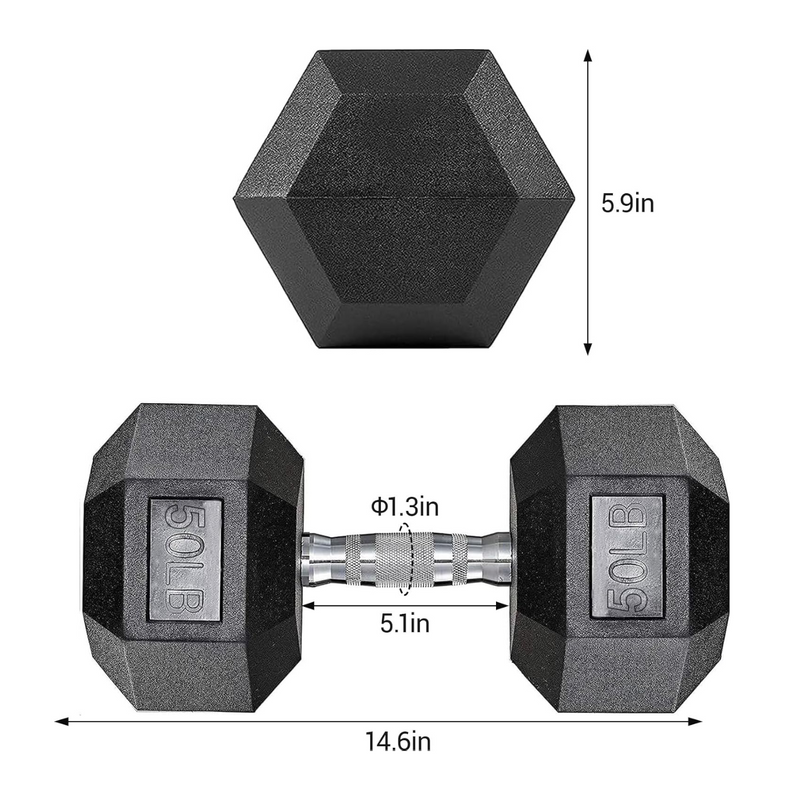 Dumbbells Rubber Coated Iron Black Dumbbell Dumbbell Set