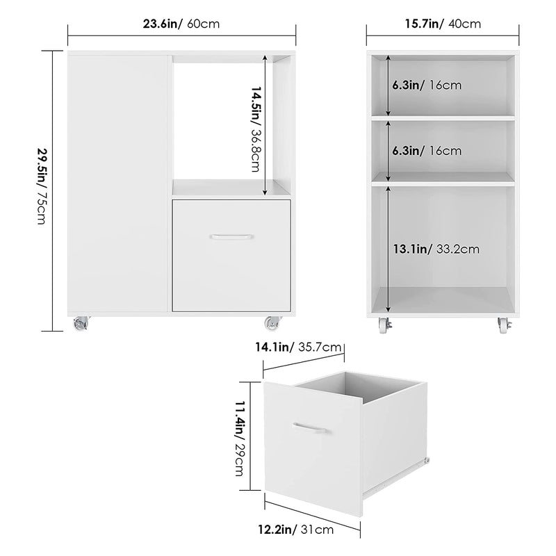 File Cabinets on Wheels, Office Cabinets with Drawers and Compartments, Mobile Storage Cabinets