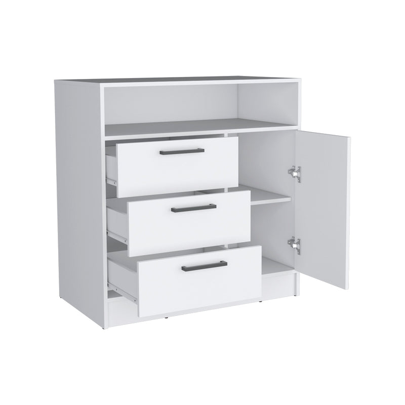 Bedroom Dresser Cabinet Storage with 3 Drawers,2 Compartment