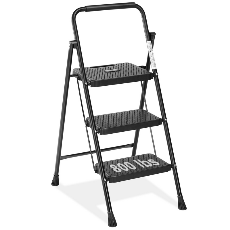 Home Folding Ladder, Portable Steel Step Stool, 2-3 Step Ladder for Home and Office