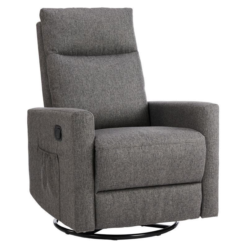 Swivel Rocking Chair, Living Room High Back Recliner, Suitable for Indoor