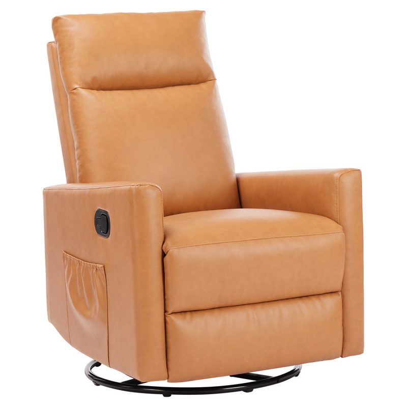 Swivel Rocking Chair, Living Room High Back Recliner, Suitable for Indoor