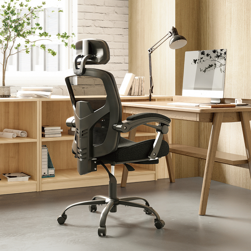 Swivel Computer Chair, Adjustable Office Chair, Gaming Chair with Footrest