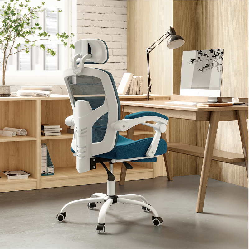 Swivel Computer Chair, Adjustable Office Chair, Gaming Chair with Footrest