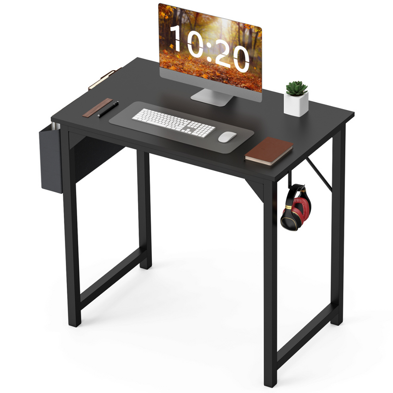 Gaming Computer Desk with Storage Bag, 30-63 Inch Writing Desk for Students and Adults