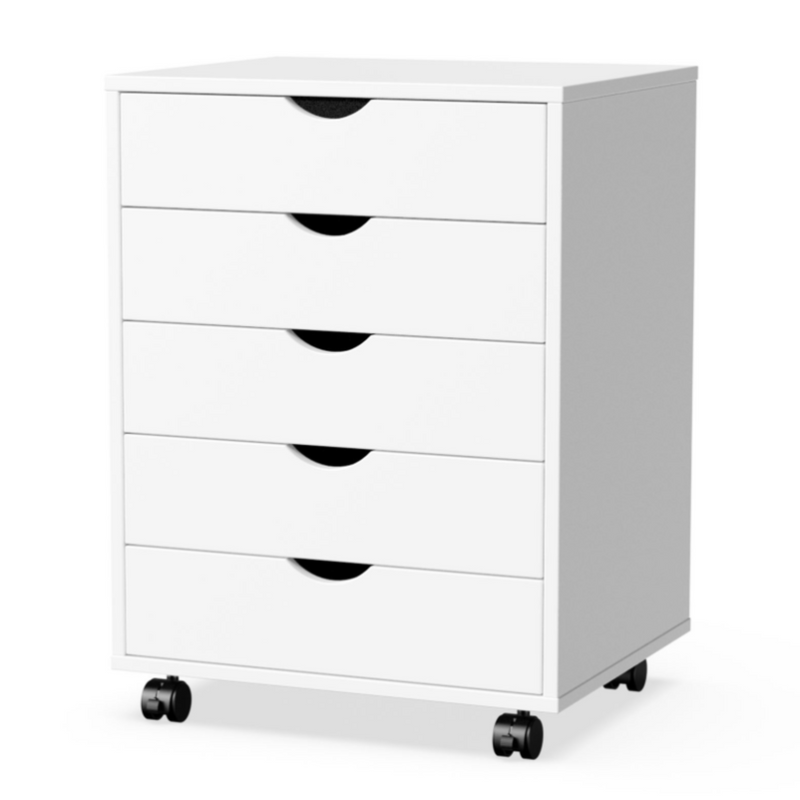 5 Drawer Storage Cabinet on Wheels, Bedroom Dresser, 7 Drawer Filing Cabinet