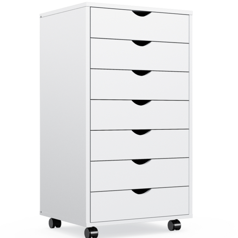 5 Drawer Storage Cabinet on Wheels, Bedroom Dresser, 7 Drawer Filing Cabinet