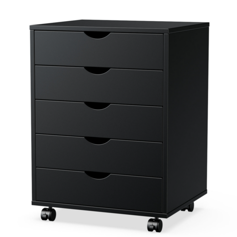 5 Drawer Storage Cabinet on Wheels, Bedroom Dresser, 7 Drawer Filing Cabinet