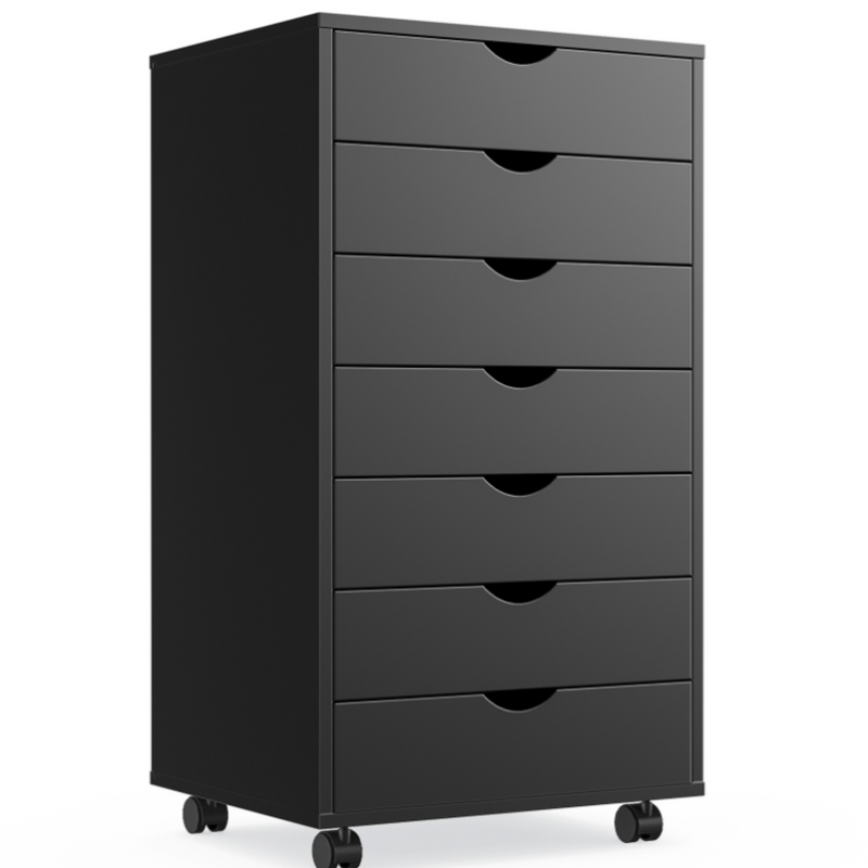 5 Drawer Storage Cabinet on Wheels, Bedroom Dresser, 7 Drawer Filing Cabinet