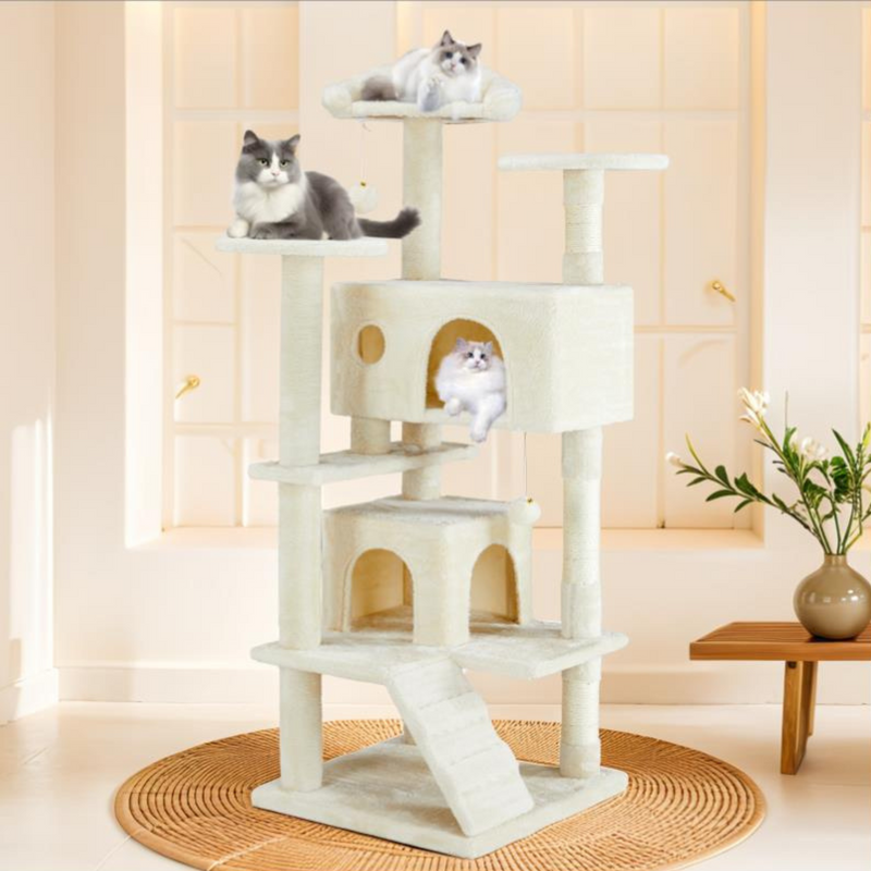 Multifunctional Cat Tree House, Cat Climbing Frame, Cat Entertainment Area, Detachable Pet Lounge