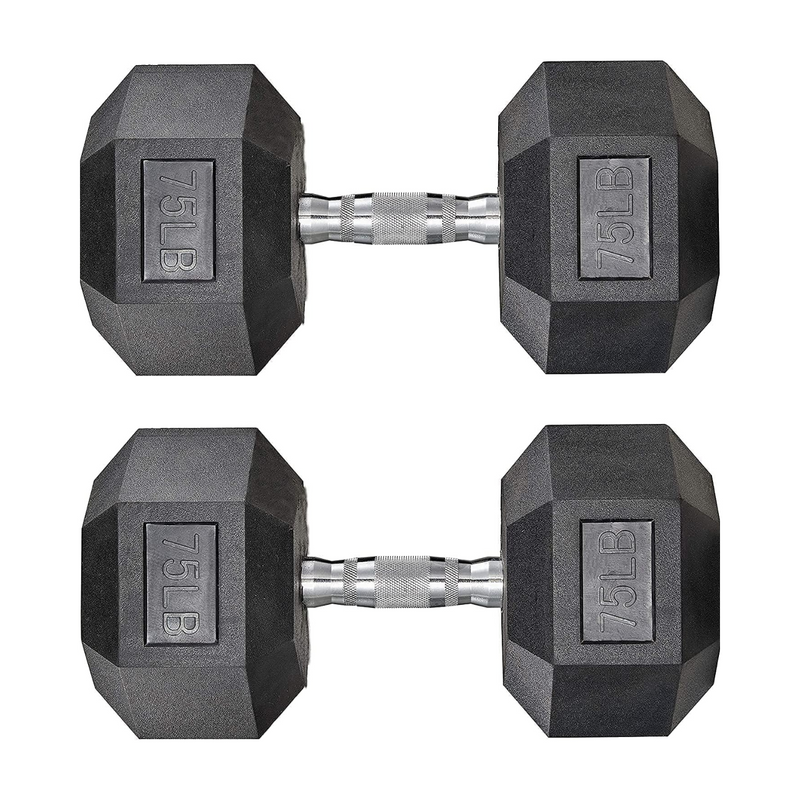 Dumbbells Rubber Coated Iron Black Dumbbell Dumbbell Set