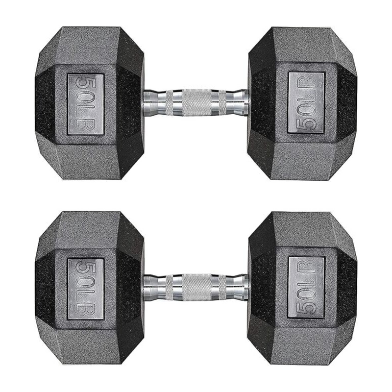 Dumbbells Rubber Coated Iron Black Dumbbell Dumbbell Set