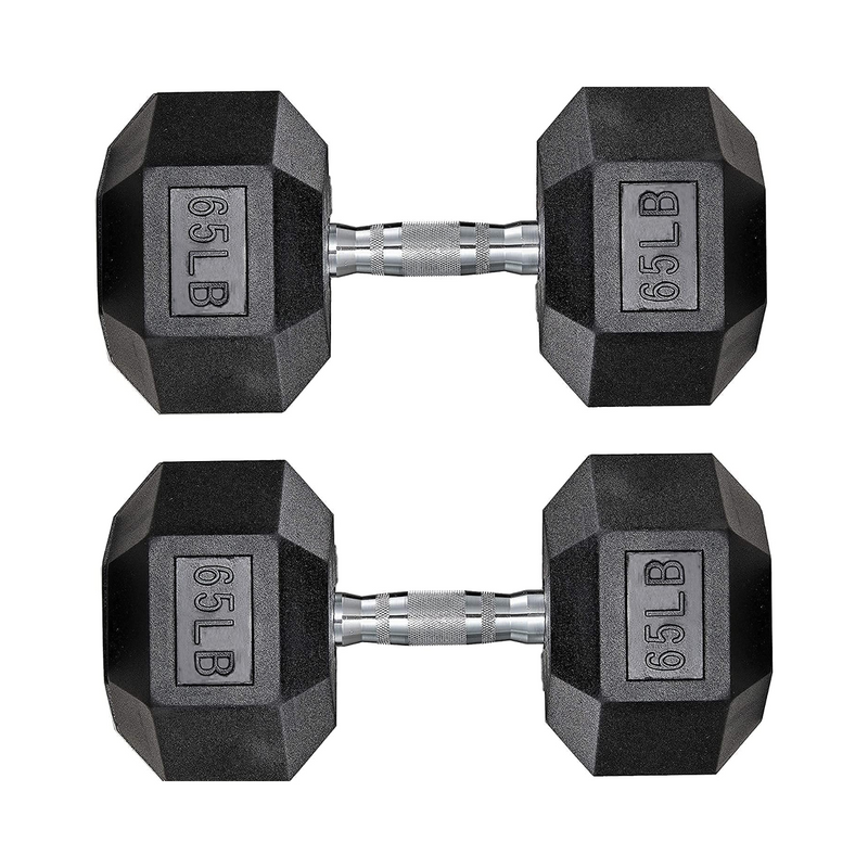 Dumbbells Rubber Coated Iron Black Dumbbell Dumbbell Set