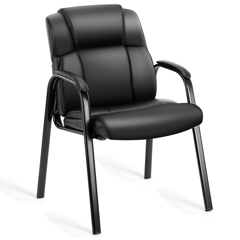 Pu Leather Conference Room Reception Chair, Executive Office Chair, Without Wheels