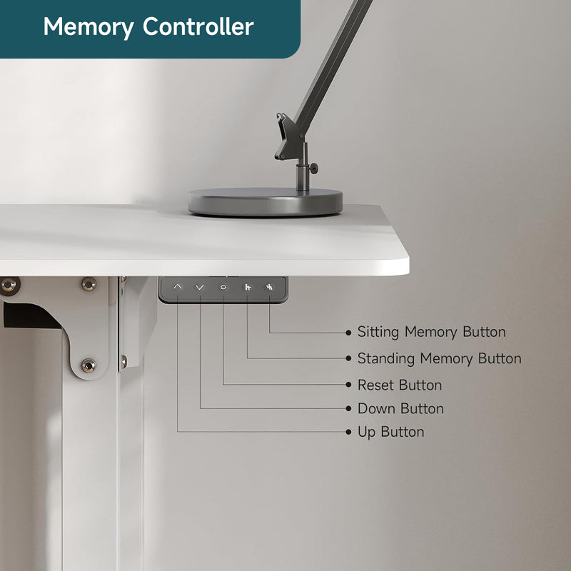 Standing Desk adjustable height 71x31.5 inch Sit-To-Stand table with 2 Dual Motors and Memory Controller, Adjustable Height 28-46 inches