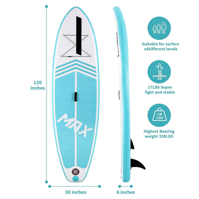 Inflatable Paddleboard Upright Paddleboard with Adjustable Blades Non-Skidding Deck Pumps
