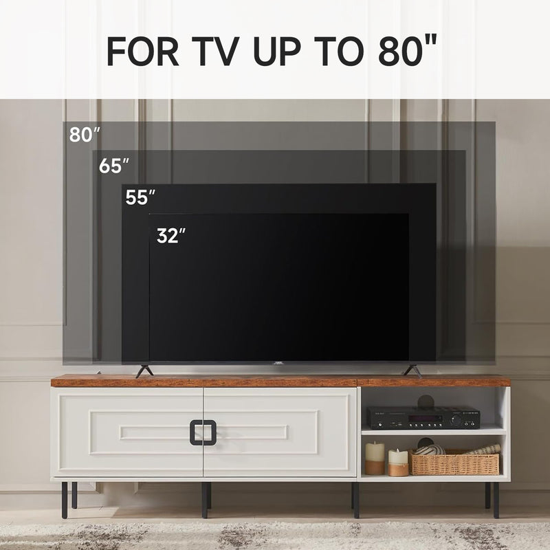 TV Stand with Storage Entertainment Center up to 80 Inch TV