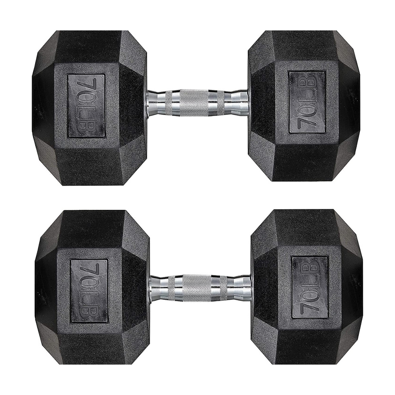 Dumbbells Rubber Coated Iron Black Dumbbell Dumbbell Set